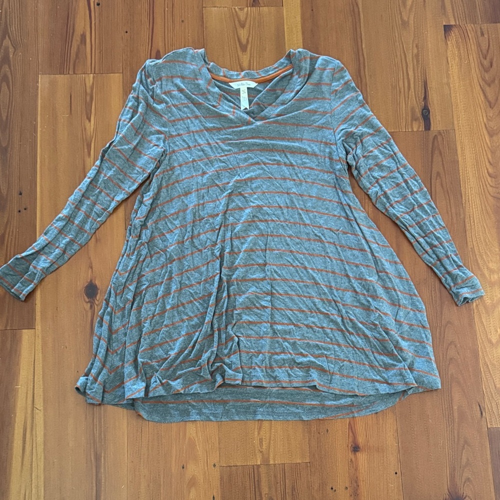 Matilda Jane Gray and Brown Striped Tunic